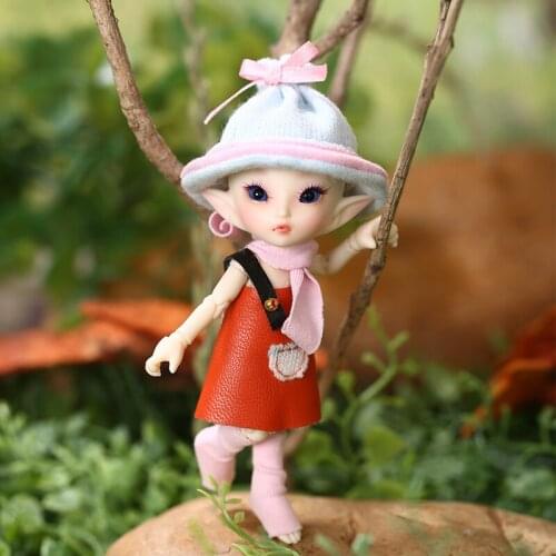 Free Shipping Fairyland FL Realpuki Roro Doll BJD 1/13 Pink Smile Elves Toys birthday gift