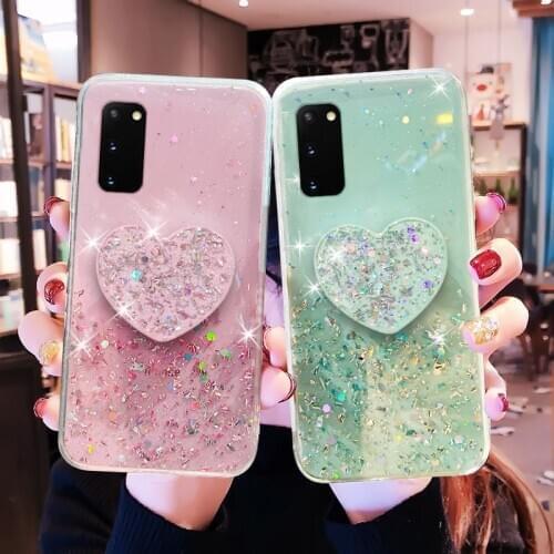 Glitter Case for Samsung A52 A72 A32 A12 A21s A21 A31 M51 S20 FE S21 Plus A42 Note 20 Ultra Sparkling Silicone Shockproof Cover