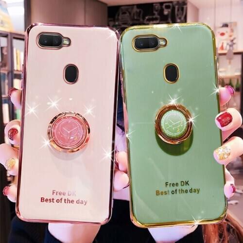 Phone Holder Case For OPPO A12 Case A 12 Soft Silicone Stand Cover For OPPO A12 Case oppo A12 A11k Shockproof Fundas Capa