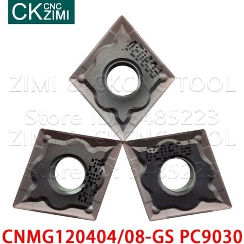 CNMG120404-GS PC9030 CNMG120408-GS PC9030 Carbide Turning Insert CNC Tool External wood Turning Tool CNMG GS for Stainless Steel