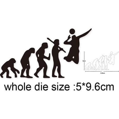 Evolution Playing Basketball Metal Cutting Dies Stencils Diy Scrapbooking dies Card Making Embossing Die Cut Craft Dies New 2020
