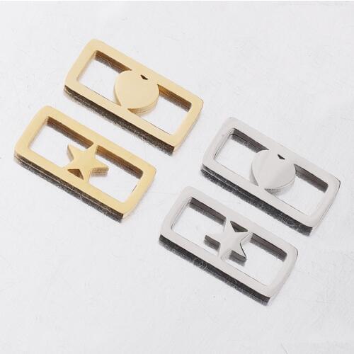 Fnixtar 20Pcs Star Heart Charms Stainless Steel Mirror Polished Charms DIY Necklace Charms For Jewelry Making Braided Bracelet