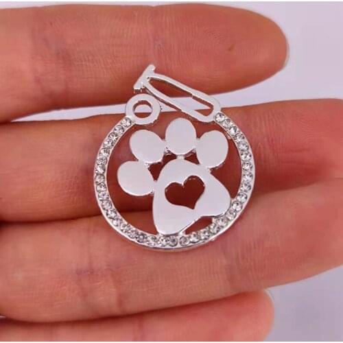 Hzew 5pcs Dog paw claws Stethoscope pendant charm dog heart charms gift for women man Accessories
