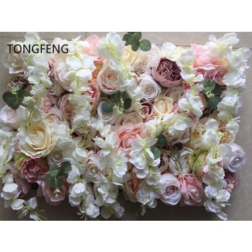 10pcs/lot Artificial silk rose peony 3D flower wall wedding backdrop decoration flower runner wedding stage decoration TONGFENG