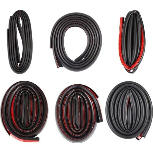 Door Seal Kit Soundproof Strip Weather Stripping Wind Noise Reduction Kit Weather Draft Seal Strip for Tesla Model 3 Front&Rear
