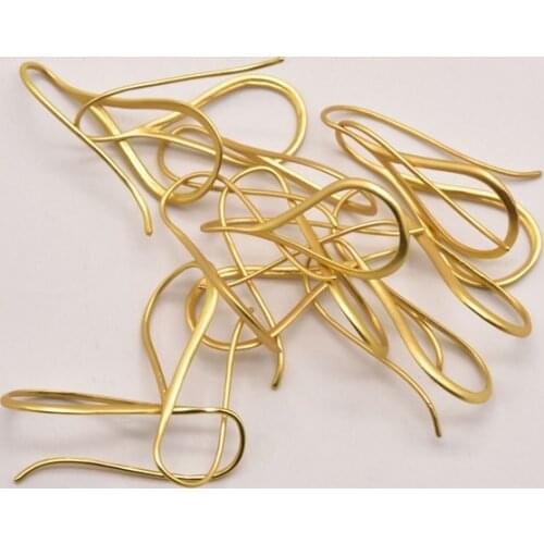 Brass Gold-Plated Hollow Ear Hook Ear Clasps Diy Jewelry Making Accessories Jewelry Wholesale JA0432