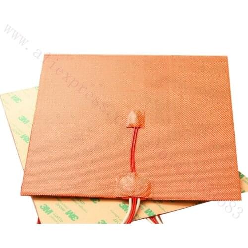 USA Material! 300X200mm Flexible Silicone Heater, 600W@220V /110V, w/Thermistor, Silicone Heater 3D Printer Heated bed