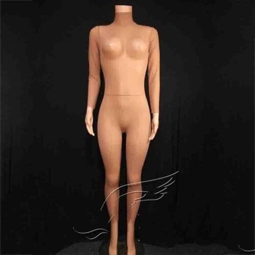 Sexy Singer Model Dance Multicolor Mesh Stretch Tight-Fitting Base Costumes jazz Clothes Rave Outfits Festival Clothing XS1525