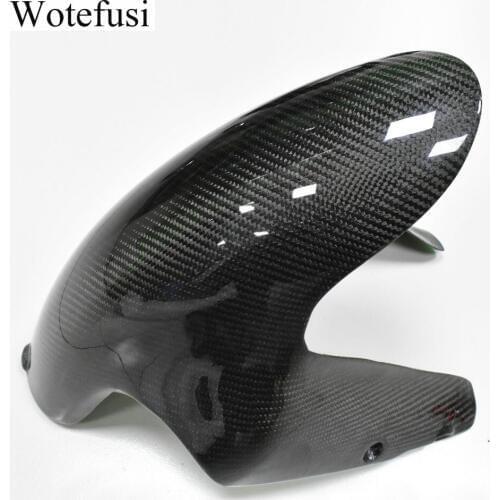 Wotefusi Carbon Fiber Front Fairing Cover Screen Panel Cowl Fairing for Ducati 1098/848 2007 2008 2009 2010 Black [PA512]