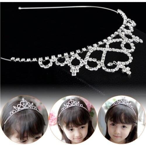 1PC Baby Girls Toddler Newborn Princess Bridal Crown Crystal Tiara Hoop Headband Hair Band Accessories New