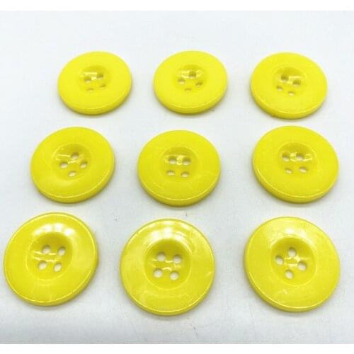 New 10--20mm Four Eyes Wide Edge Resin Button Shirt Button Children Hand Painted Color DIY Flower Material Wide Edge # 15