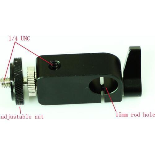DSLR 15mm Rod 1/4" Screw Rod Clamp Holder For LED Light DSLR Camera 5D2 5D3 7D