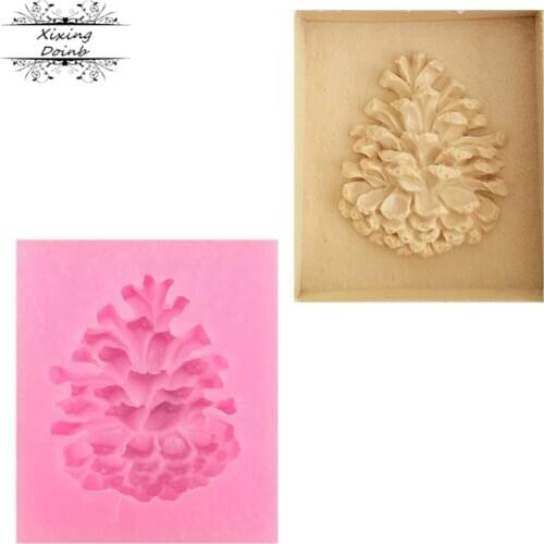 Pine Cone Nuts 3D Silicone Mold Fandont Cake Mold Silica Gel Pine Nut Chocolate Molds Silicone Mold Kitchen Baking Tools
