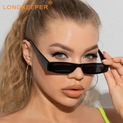 New Fashion Small Rectangle Women Sunglasses 2021 Luxury Brand Travel Square Sun Glasses Men Narrow Eyewear Summer Gafas De Sol