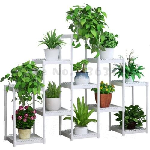 Flower shelf multi-storey indoor special balcony terrace flower stand multi-pot rack plastic window frame rack
