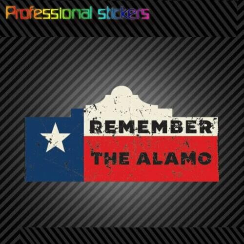 Vintage Remember The Alamo Sticker Die Cut Vinyl Texas Us History Alamo Sticker for Car, Laptops, Motorcycles, Office Supplies