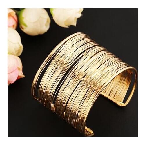 Women Silver Gold Bracelet Classical Smooth Bangles Nails Cuff Bracelets & Bangles Jewelry pulseras bransoletki damskie