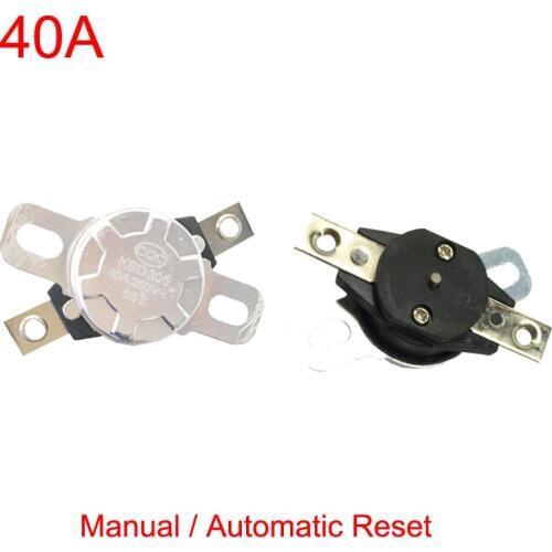 1Pc 40 45 50 75 95 100 Degree KSD305S 40A 4 Feet Pin 4P Automatic Reset Normal Closed NC Thermostat Temperature Control Switch