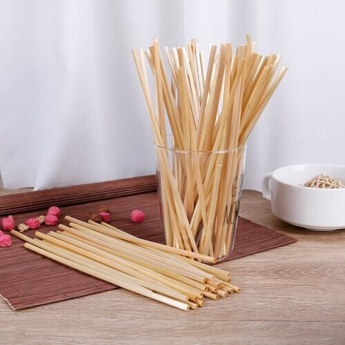 100PCS/Pack 20CM Wheat Straw Environmentally Straw Bar Kitchen Accessories