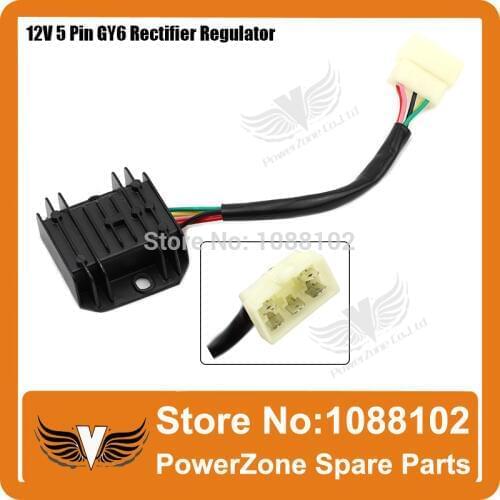 12V 5 Wires Cables Voltage Regulator Rectifier Fit GY6 50cc 125cc 150cc Bike Moped Scooter Motorcycle Free Shipping