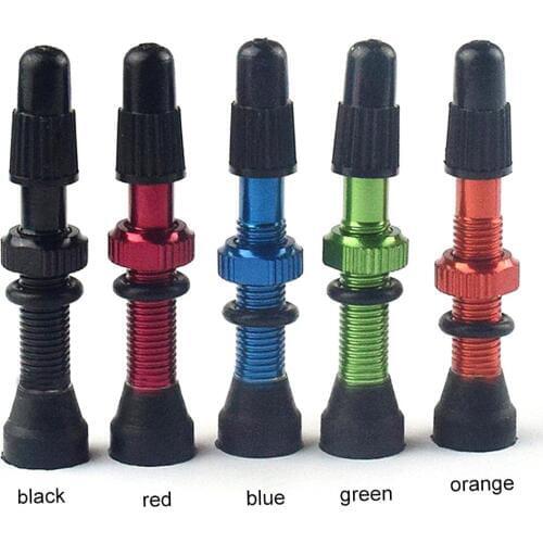 2Pcs 48/60/78mm Bike Tire Valve Stems Road MTB Bike Bicycle Tubeless Tires Alloy Presta Valve Stems Bicycle Tire Accessories