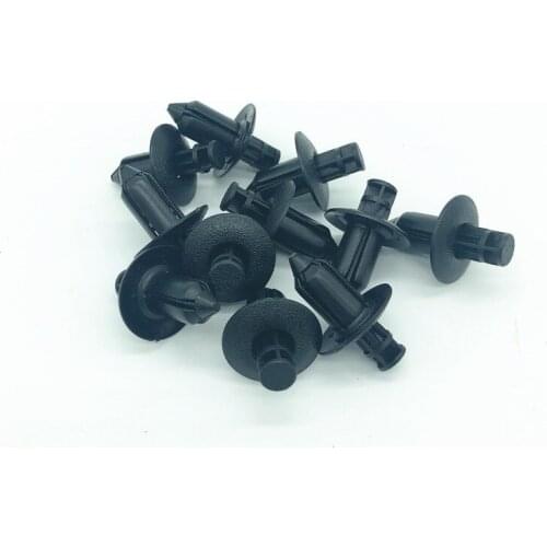 20pcs Car Door Panel Fastener Clip 8mm Hole Black Plastic Fender Bumper Retainer Rivet Universal Car Accessories For Toyota BMW