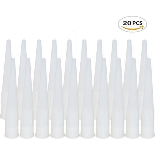 20pcs Cartridge Sealant Nozzle for cartridge tube use Cartridge Nozzle with Thread Silicone Nozzle for Cartridge Sealant EU3