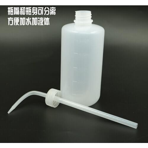 250/500/1000ml Curved head Elbow Plastic Washing Bottle Drop Bottle Experimental Solvent Bottle