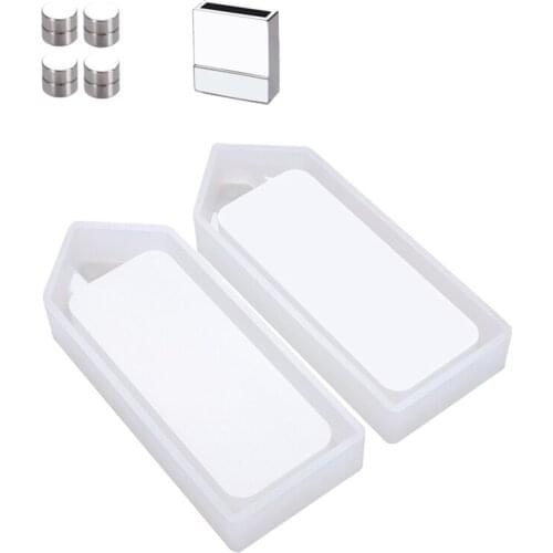 3D House Shape Piggy Bank Silicone Resin Mold Coin Storage Box Silicone Epoxy Resin Casting Mold DIY Craft Tool