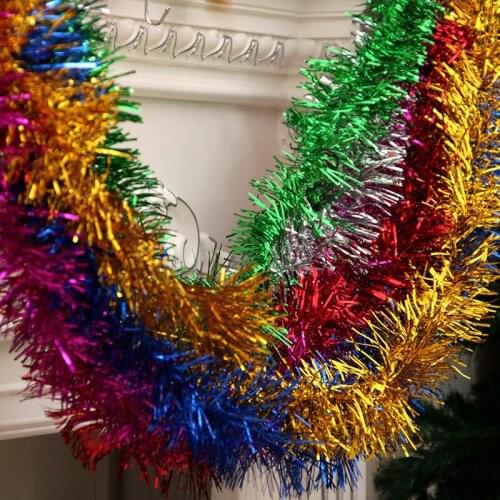50Pcs/Bag Christmas Strips Garland Ornaments For Home Party Christmas Tree Decoration Color Strips Multicolor