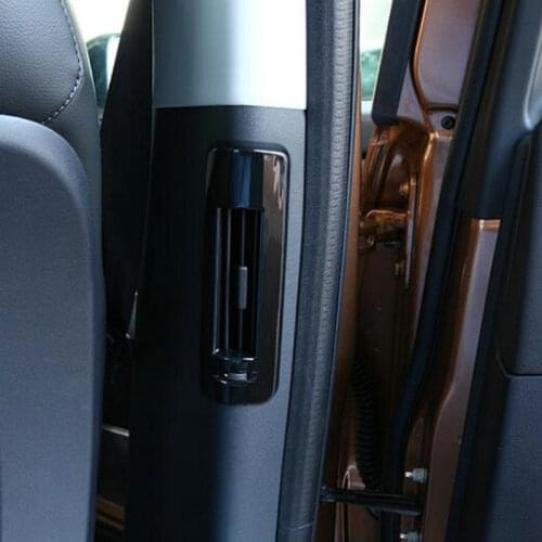 SBTMY Black Glossy ABS Inner B Pillar Air Outlet Vent Cover Trim Frame Molding Sequin For Land Rover Discovery Sport 2015-2018