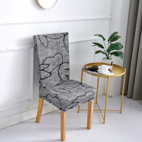 Spandex Chair Cover Stretch Home Dining Elastic Floral Print Chair Covers Multifunctional Spandex Elastic Cloth Universal Size