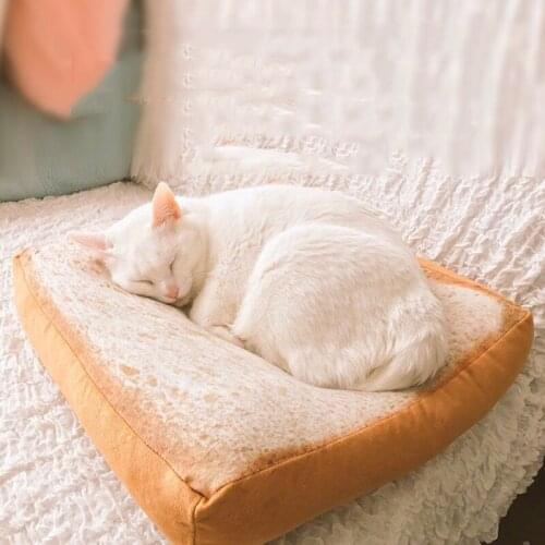 Cat Bed Removable Dog Kennel Pet Bread Cat Mats Washable Soft Dog Bed Rug Cushion Soft Sofa Small Dog Beds