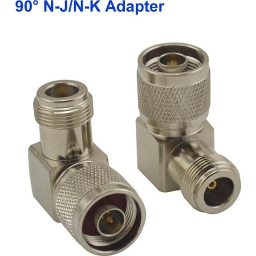 N-J (N Male)/N-K (N Female) jack 90 Right angle RF Adapter