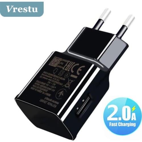 5V 2A EU Plug Adapter USB Wall Charger for Samsung iPhone Xiaomi Mobile Phone Charger for iPad Universal Travel AC Power Adaptor