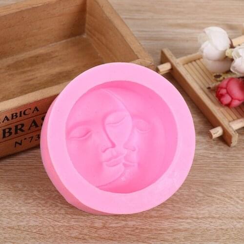 The New Handmade Soap Mould Face Round The Moon Cake Mold Silicone Cake Mould