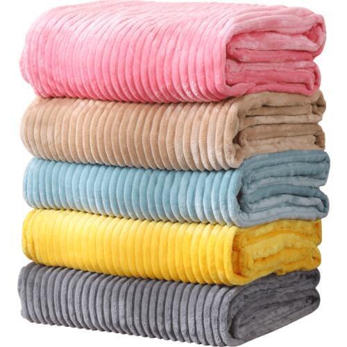 New 2019 Throw Blanket - Super Soft Fleece Blanket Warm Coral Blankets Adult Travel Flannel Sofa Blankets For Beds 200x230cm