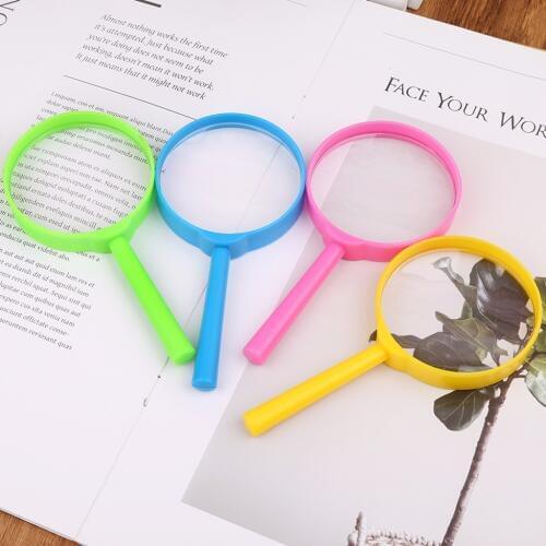 Portable Handheld Magnifier 60mm 3X Magnifying Loupe Reading Glass Lens Kids Toy