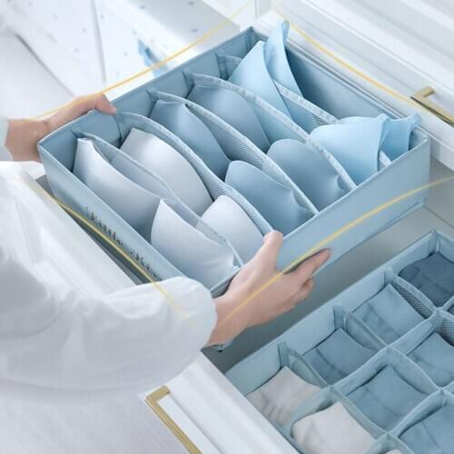 Portable Underwear Drawer Socks Wardrobe Closet Storage Boxes Foldable Clothes Bras Sundries Case Package Accessories Supplies