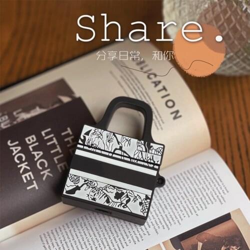 Luxury Small Handbag Design Case For Airpods 1 2 Pro Spring Festival Bag Style Earphone Protective Cover Soft Case With Keychain