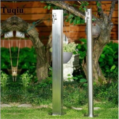 Stainless Steel Garden Faucet Floor Decked Outdoor faucet washing machine faucet round or Square