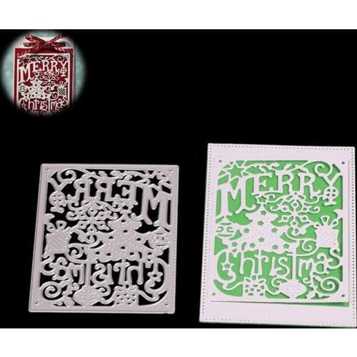DIY Metal Cutting Merry Christmas Dies Embossing Craft Scrapbooking Card