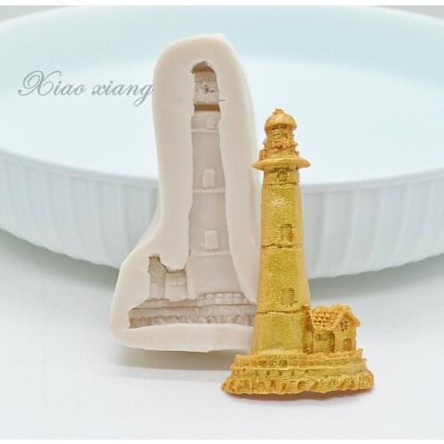 3D Lighthouse Cake Border Silicone Molds For Baking Fondant Molds Ocean Chocolate Cale Decorating Tools Cake Tools M2106