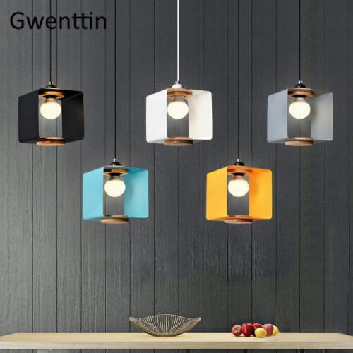 Nordic Macaron Pendant Light Loft Industrial Hanging Lamp for Dining Room Bar Modern Led Lighting Fixtures Luminarias Home Decor