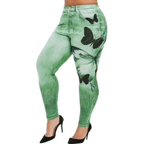 Women Leggings 2020 New Printing Pencil Pants Skinny Jeans Trousers Female High Waist Casual Denim Legging