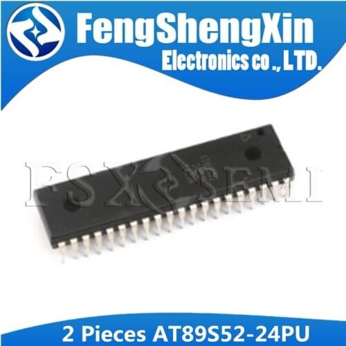 2PCS AT89S52-24PU AT89S52-24PC DIP-40 AT89S52 DIP AT89S52-24 Programmable Flash