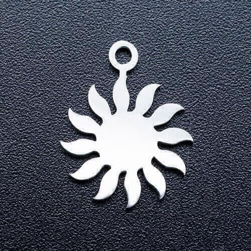 5pcs/lot 316L Stainless Steel Sun DIY Charm Pendants for Necklaces Never Tarnish AAAA Quality