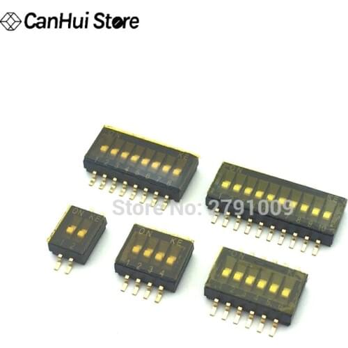 5pcs x SMD SMT Slide Type Switch 1P 2P 3P 4P 5P 6P 8P 10P 1.27mm Position Way DIP Black Pitch Toggle Switch Black Snap Switch