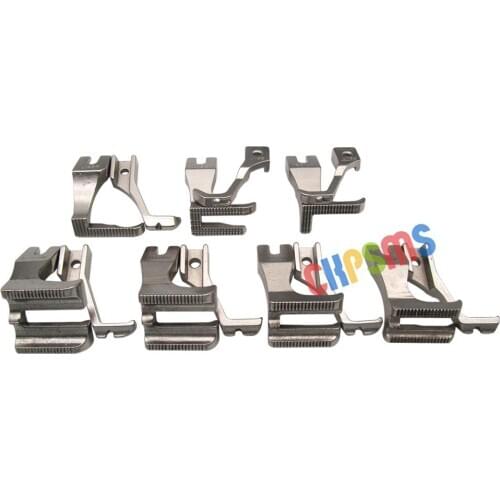 7SET Double PIPING & Welting Zipper FEET FOR JUKI DU-141/ 1181 CONSEW 205RB BROTHER DB2-B797 B798 Highlead GC0318 Yamata FY-5318