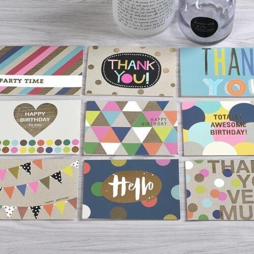 Mini birthday cards for birthday party paper gift birthday greeting cards for kids